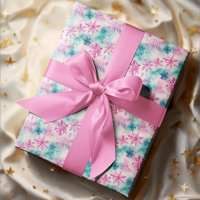 Papier Cadeau Vacances Turquoise et rose (Créateur téléchargé)