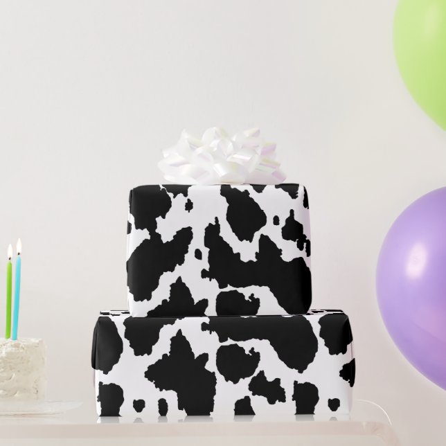 Papier Cadeau Vache Anniversaire de enfant cachée Imprimer (Cadeaux de fête)