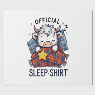 Papier Cadeau Vache des Highlands Png, Sleep Png officiel