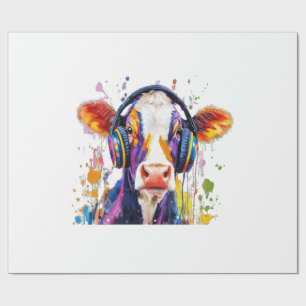 Papier Cadeau Vache Highland Colorée