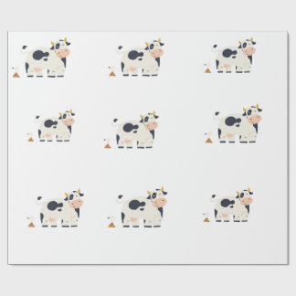 Papier cadeau « Vache lunatique »