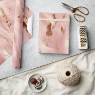 Papier Cadeau Vachette de vache à lait rose sud-ouest