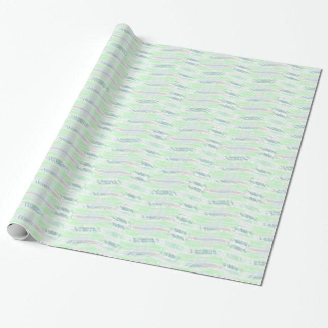 Papier Cadeau Vague mentholée (Déroulé)