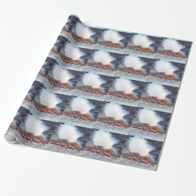 Papier Cadeau Vague océanique (Déroulé)