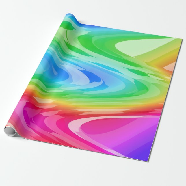 Papier Cadeau Vagues Arc-en-ciel (Déroulé)