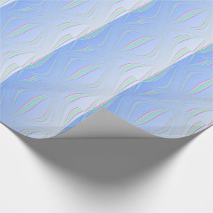 Papier Cadeau Vagues bleues douces Abstraites