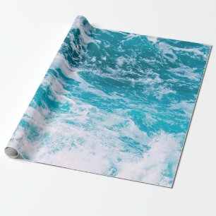 Papier Cadeau Vagues de l'océan bleu