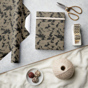 Papier Cadeau Vagues de Noir et Brown