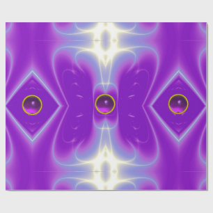 PAPIER CADEAU VAGUES LUMINEUSES ULTRA VIOLET ABSTRAITES, ÉPAULES