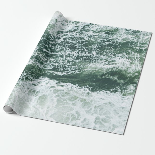 PAPIER CADEAU VAGUES OCÉANES (Déroulé)