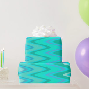 Papier Cadeau Vagues turquoise