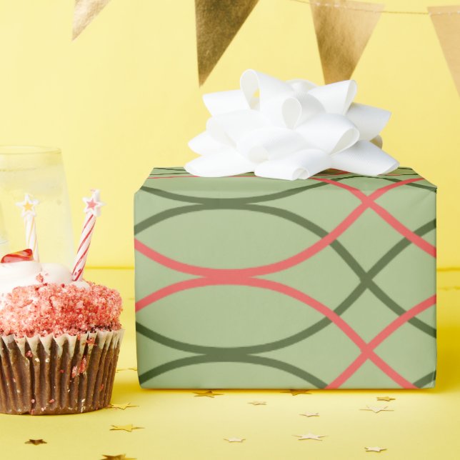Papier Cadeau Vagues vertes (Fête d'anniversaire)