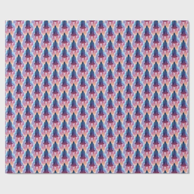 Papier Cadeau Vaisseau spatial (Plat)