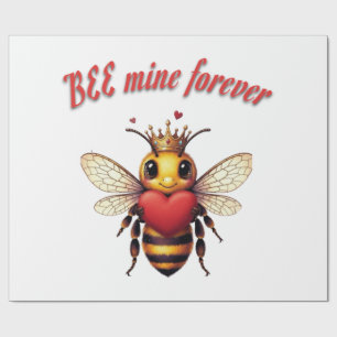 Papier Cadeau Valentine drôle de jeu de mots sur les abeilles