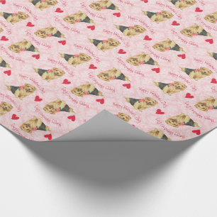 Papier Cadeau Valentine Rose Norfolk Terrier