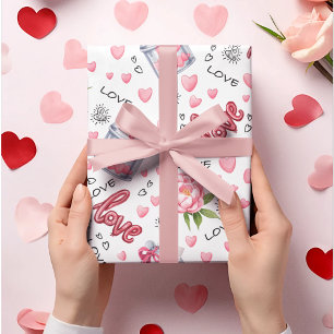 Papier Cadeau Valentines Gnome