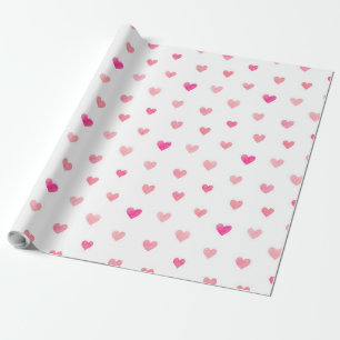 Papier Cadeau Valentines roses coeur motif