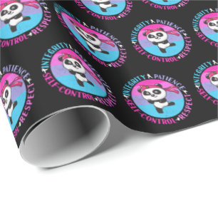 Papier Cadeau Valeurs des arts martiaux - Karate Girly Mindset