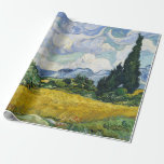 Papier Cadeau Van Gogh Champ de blé Cyprès Peinture<br><div class="desc">Vincent Van Gogh (30 mars 1853 - 29 juillet 1890) était un peintre postimpressionniste hollandais influent.  Ce tableau est Blé Field avec Cyprès.</div>