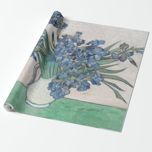 Papier Cadeau Van Gogh Iris Vase Peinture Impressionnisme (Déroulé)