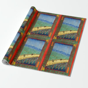 Papier Cadeau Van Gogh Le Pont sous la Pluie d'après Hiroshige