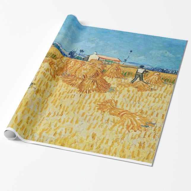 Papier Cadeau Van Gogh; Moisson en Provence (Déroulé)