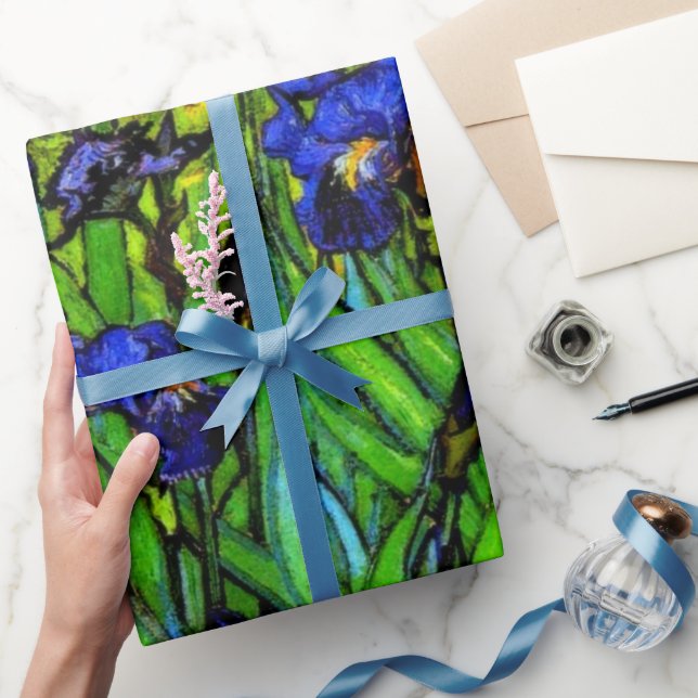 Papier Cadeau Van Gogh peinture, Irises, (Cadeaux)