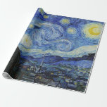Papier Cadeau Van Gogh Starry Peinture nocturne<br><div class="desc">Vincent Van Gogh (30 mars 1853 - 29 juillet 1890) était un peintre postimpressionniste hollandais influent.  Ce tableau est Starry Night.</div>