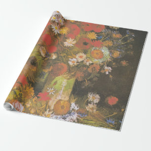 Papier Cadeau Van Gogh Vintages Peonies et Chrysanthemums