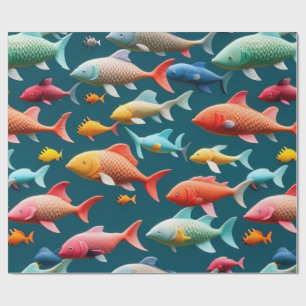 Papier Cadeau Vaporisateur de coraux de poissons de la mer Vapor