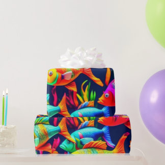 Papier Cadeau Vaporisateur de coraux de poissons de la mer Vapor