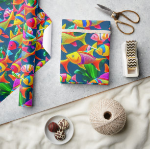 Papier Cadeau Vaporisateur de coraux de poissons de la mer Vapor
