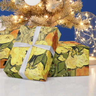 Papier Cadeau Vase japonais, Roses, Anémones par Vincent van Gog