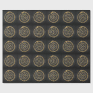 Papier Cadeau Vegvisir Dessin de cercle de rune de serpent nordi