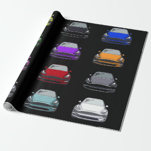 Papier Cadeau Véhicule électrique multicolore SUV Voiture Noir