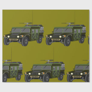 Papier Cadeau Véhicule tactique tout-terrain Humvee militaire