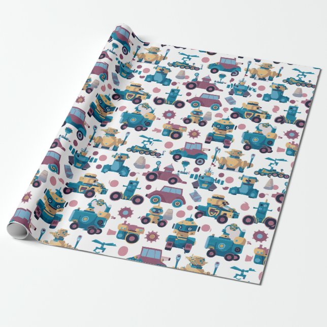Papier Cadeau Véhicules Fantastiques  (Déroulé)