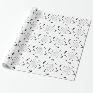Papier Cadeau Vélo Abstrait de course cycliste