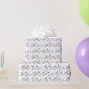Papier Cadeau Vélo bleu périphérique