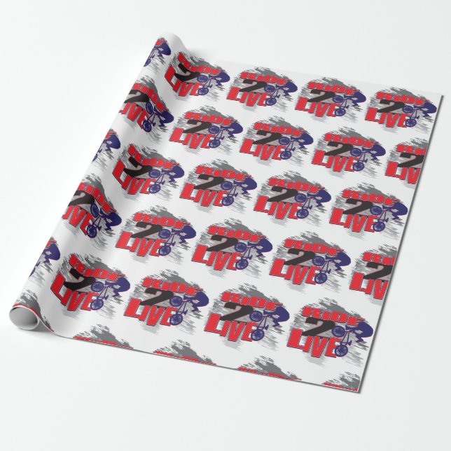 Papier Cadeau Vélo BMX (Déroulé)