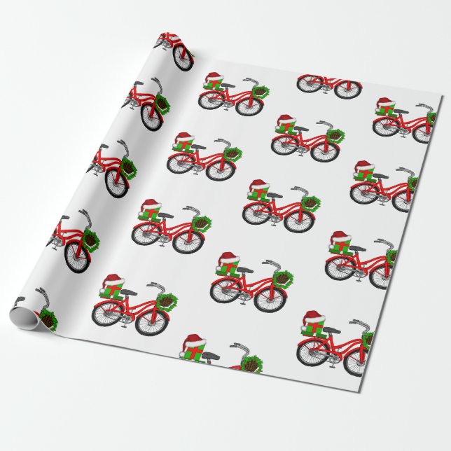 Papier Cadeau Vélo de Noël (Déroulé)