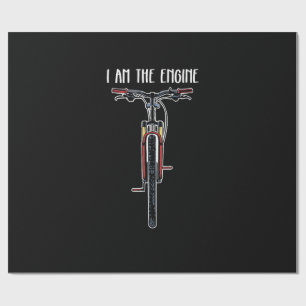 Papier Cadeau Vélo Drôle Je Suis Le Moteur