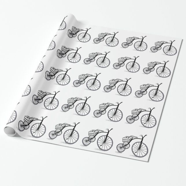 Papier Cadeau Vélo sur 3 roues (Déroulé)