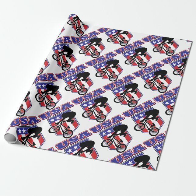 Papier Cadeau Vélo USA-BMX (Déroulé)
