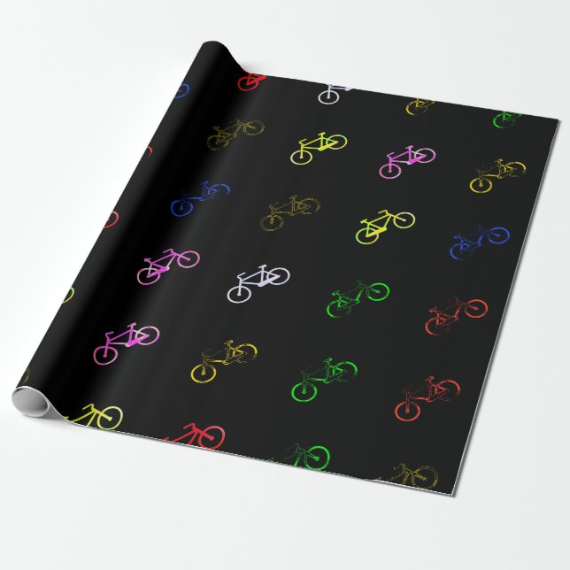 Papier Cadeau Vélos colorés (Déroulé)
