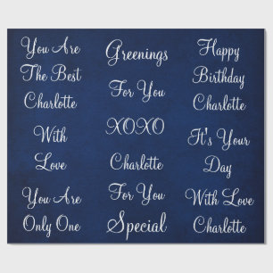 Papier Cadeau Velours blanc marin vintage rustique personnalisé