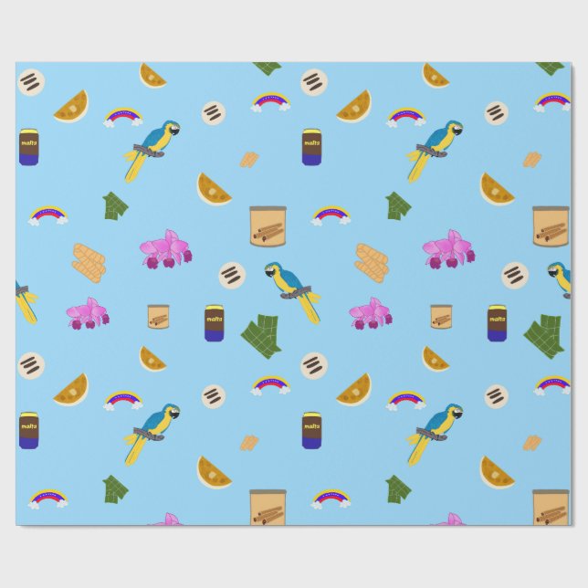 Papier Cadeau Venezuelan motifs  (Plat)