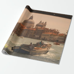 Papier Cadeau Venise Italie Grand Canal Vintage