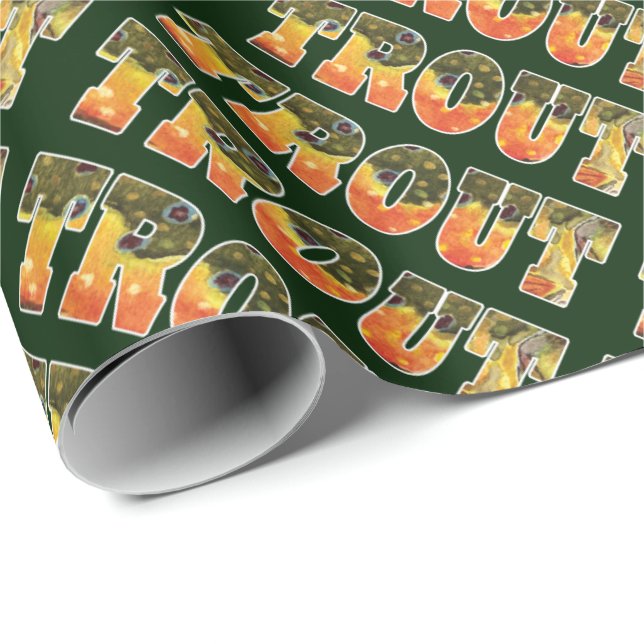 Papier Cadeau Ventilateur de truites ? Angler ? Ichthyologue ?Tr (Coin rond)