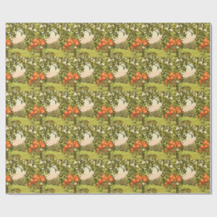 Papier Cadeau Verger d'orangers vintage